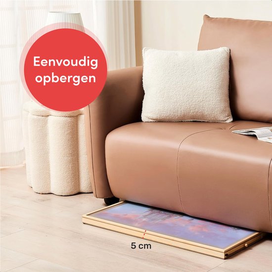 Diydash Puzzlebrett & Puzzletisch - 1000 Teile - 83 x 64 cm - Mit 4 Sortierschubladen & Aufbewahrungssystem - Holz - Braun