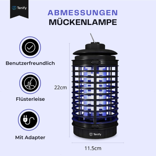 Tenify - Anti-Insektenlampe - Aufhängbar - Elektrisch - Indoor & Outdoor