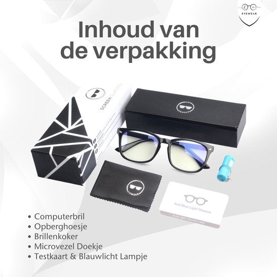 LC Eyewear Computerbrille - Blaulichtbrille - Displaybrille - Design - Unisex - Schwarz