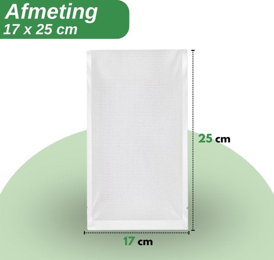 Vaive Vakuumbeutel Lebensmittel 17 x 25 - 100 Stück - Vakuum-/Sous-Vide-Beutel - BPA-frei