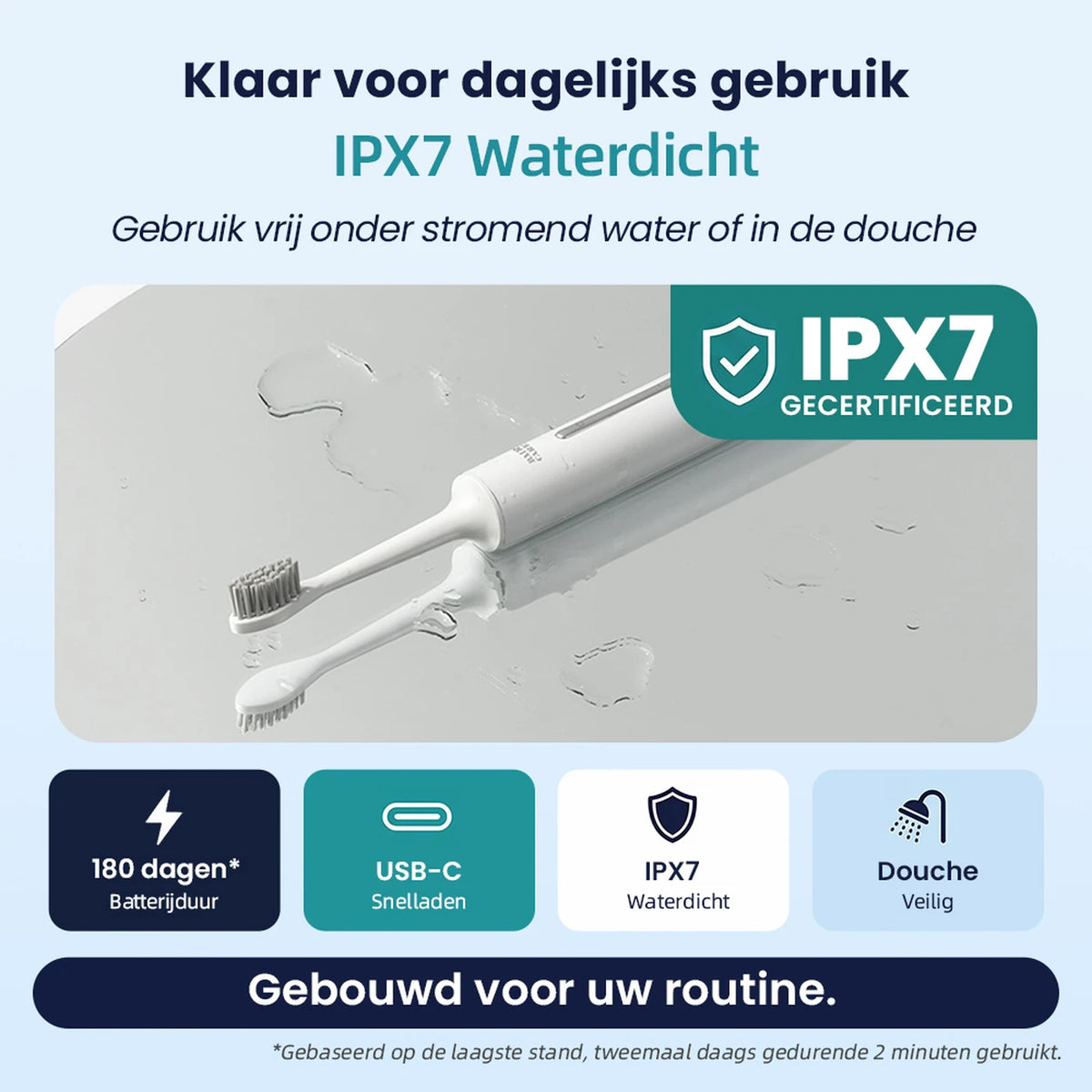 Bair Care A9 Schallzahnbürste – 5 Reinigungsmodi – 3 Intensitätsstufen – 180 Tage Akkulaufzeit – IPX7 wasserdicht