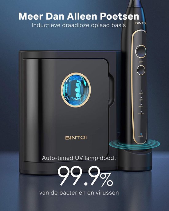 Bintoi® iSonic UV D600 - Elektrische Zahnbürste mit UV-Sterilisator