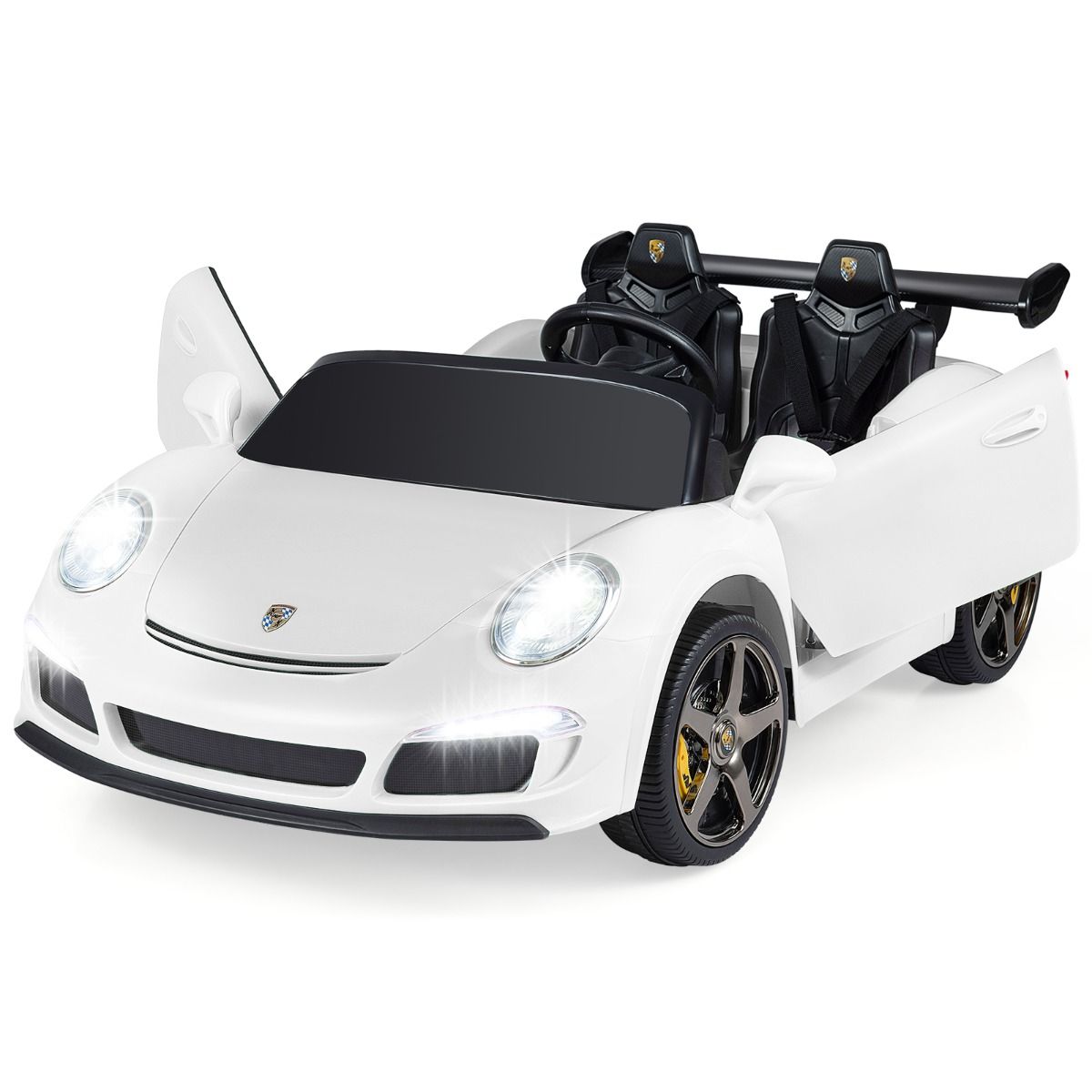 Coast Elektro-Kinderauto – Fernbedienung – LED-Beleuchtung – weiß