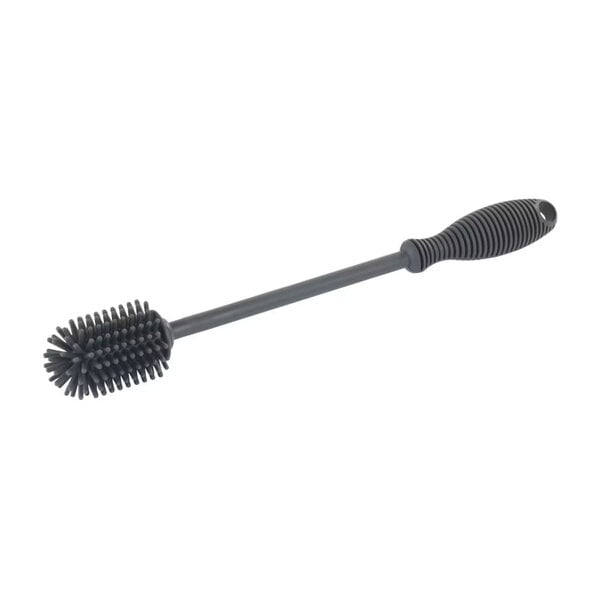 WENKO Sia Flaschenbürste Grau – 25 cm – Silikon – Bürstenkopf Ø 3,5 cm