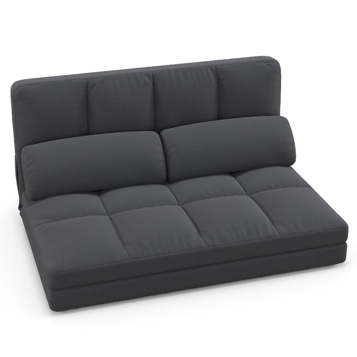 Coast Klappbare Bodenbank – 3-in-1-Schlafsofa – Verstellbare Rückenlehne – Dunkelgrau
