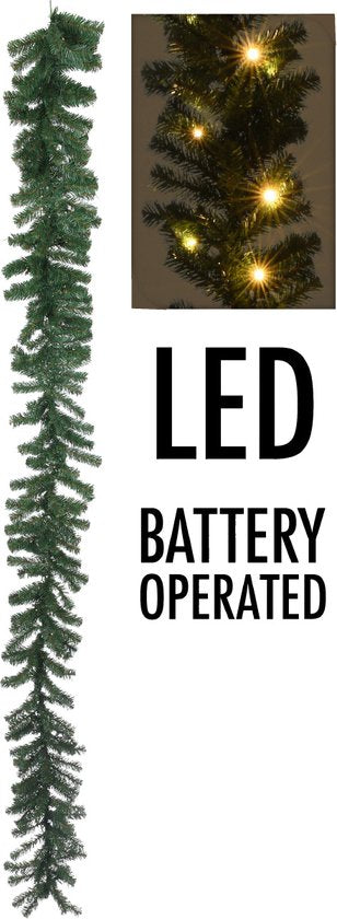 Girlande - 35 LEDs - Timerfunktion - batteriebetrieben - warmweiß - 270 cm