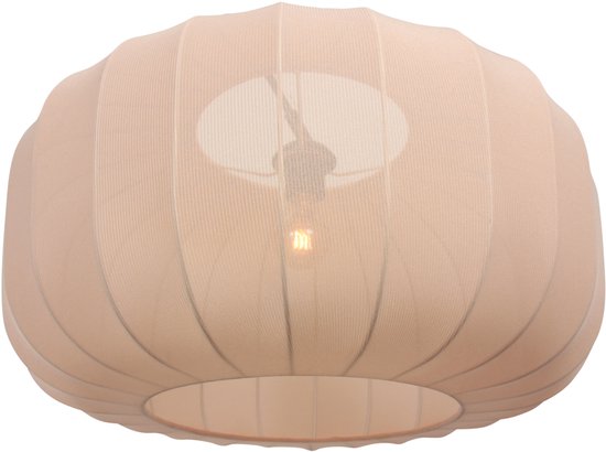 Lampenschirm K41931S Ø 60 cm – Beige-Cremefarbenes Textil – Handgefertigtes Design – Anne Light Home