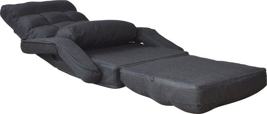 VDD Gaming Sessel - Ausklappbar zu einer Liege - 71x51x50cm - Schwarz