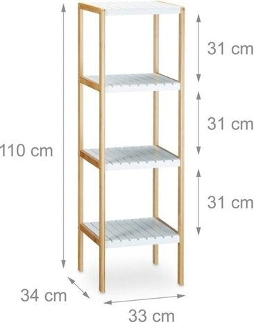 Bathroom Solutions - Handtuchregal Bambus 110x34x33