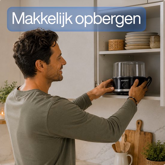 KRAFT Eierkocher Schwarz – 7 Eier – Elektrisches Eierkochen