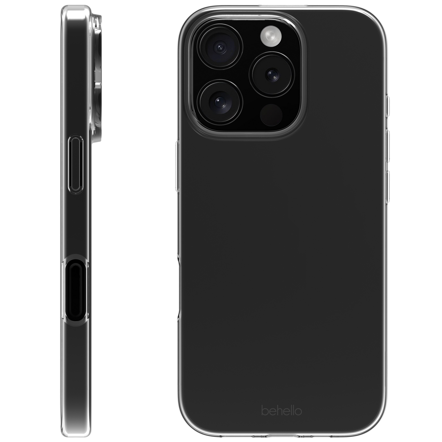 BeHello Handyhülle iPhone 16 Pro Max Dünne Gel-Hülle - Transparent