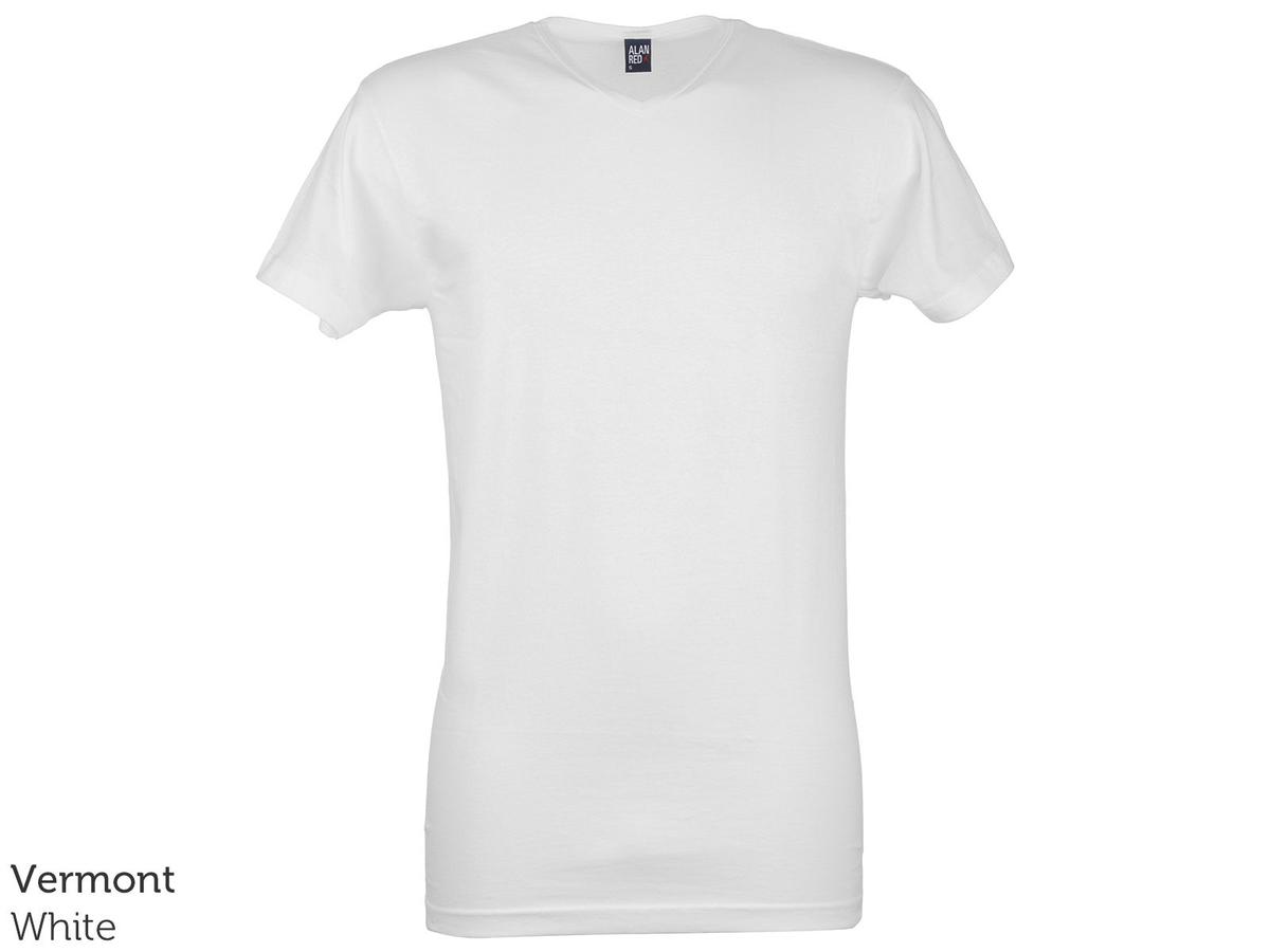 Alan Red Basic T-Shirt – V-Ausschnitt – Größe XL – Weiß – 4er-Pack