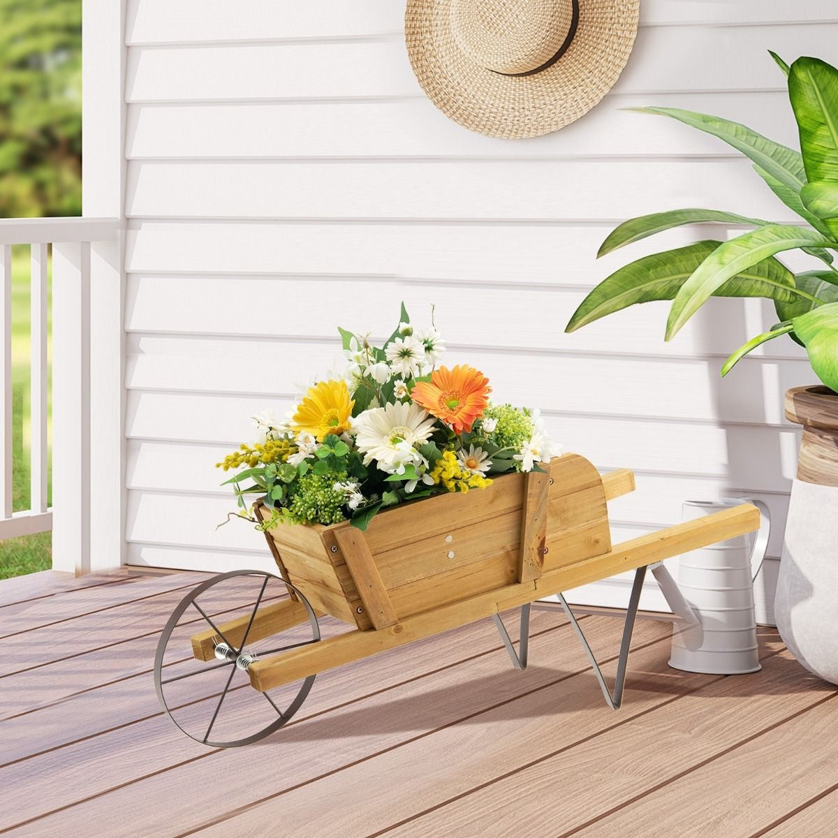 Coast Planter Schubkarre - Holz - 69,5 x 26 x 29,5 cm
