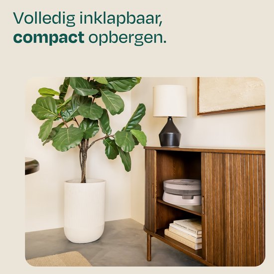 VONROC BREEZE Kabelloser Ventilator – Flüsterleise (<44 dB) – 24 Geschwindigkeitsstufen – leicht und tragbar – 3 Windmodi: Natürlich, Schlaf, Normal – Modular: Tisch- und Standventilator – Luxuriöses Touch-Display – Inkl. Fernbedienung – Beige