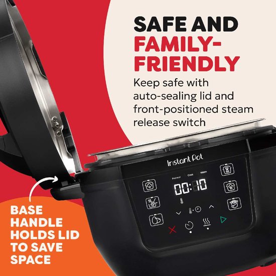 Instant Pot Classic Mini 3,8 l Multikocher „Black Pepper“ – 7-in-1-Schnellkochtopf – Slow Cooker – Dampfgarer – Bratpfanne – Joghurtbereiter – Bis zu 4 Portionen – Kompaktes Design – Bis zu 80 % Energieeinsparung