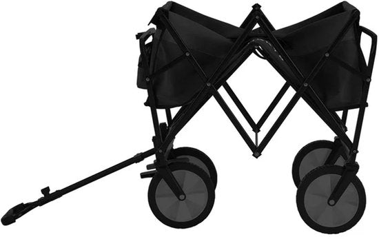 Wagen / Bollerwagen / Transportwagen - faltbar - Max. 100kg - Schwarz
