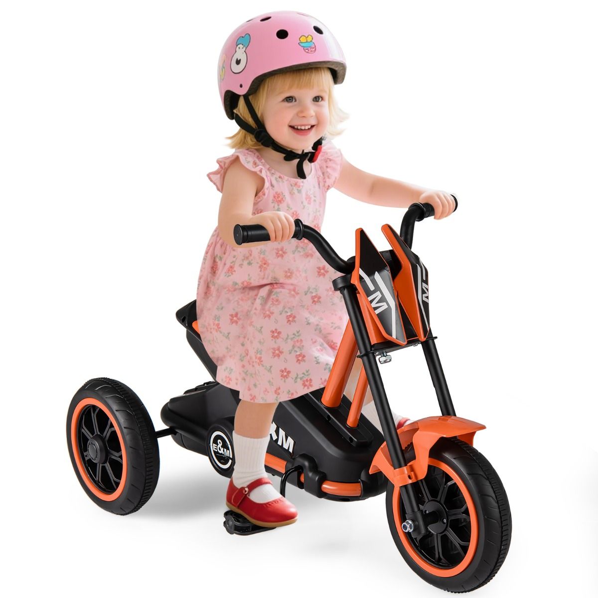 Coast Kinderdreirad – stabiler Dreiecksrahmen – Lenkbegrenzer – orange