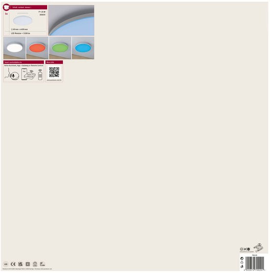 LED-Panel Smart Home Zigbee 3.0 Loria - Rund - 400mm - 22W - 2000lm - RGBW - Weiß dimmbar