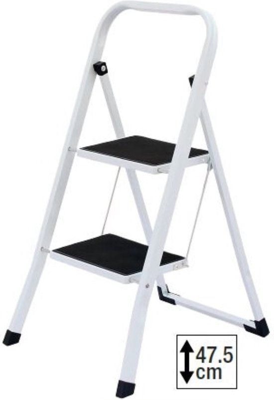 Benson klappbare Haushaltsleiter 2 Stufen - Anti-Rutsch - 70cm - Bis zu 150 kg