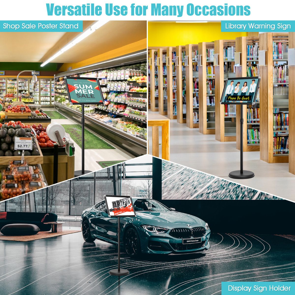 Coast Display stehend - Drehbar - 33 x 45 x 134 cm - Schwarz