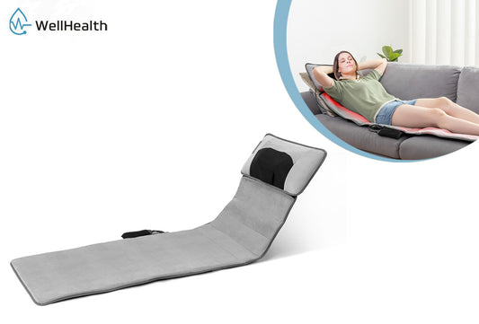 Wellhealth - Massagematratze mit 9 Positionen - Grau - 167.5x51cm