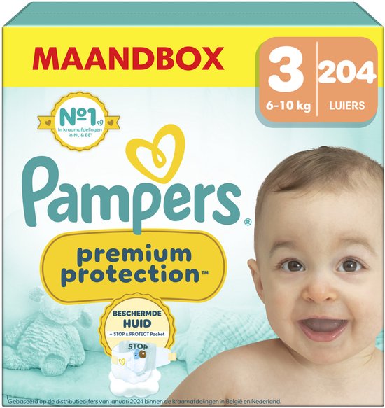 Pampers Premium Protection Größe 3, Windeln X204, 6 kg–10 kg