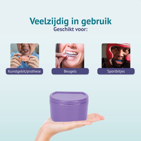 Prothesentablett - Bracket-Tray - Inkl. Tropfschale - Lila - Für - Zahnspange - Zahnersatz - Prothese - Bracket-Tray - Bracket-Box - Tablett