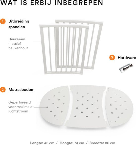 Stokke® Sleepi™ Erweiterungsset für das Kinderbett – Weiß