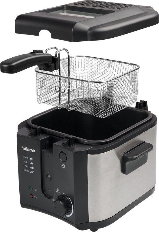 Tristar Fritteuse 2,5 Liter – FR-6878 – Fritteuse 1600 W – Klappbarer Griff – Schwarz