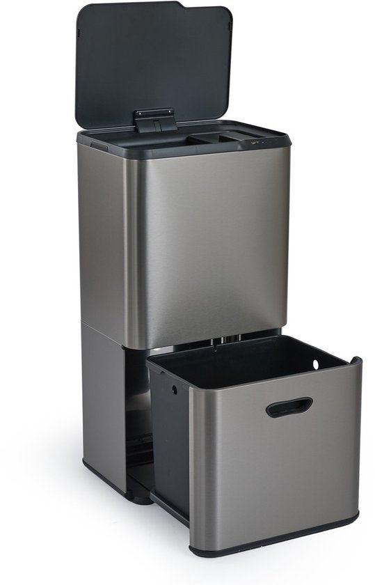 Umuzi Cleaning Mülleimer 63L - Sensor - Metallic grau - 30.5x41x78cm