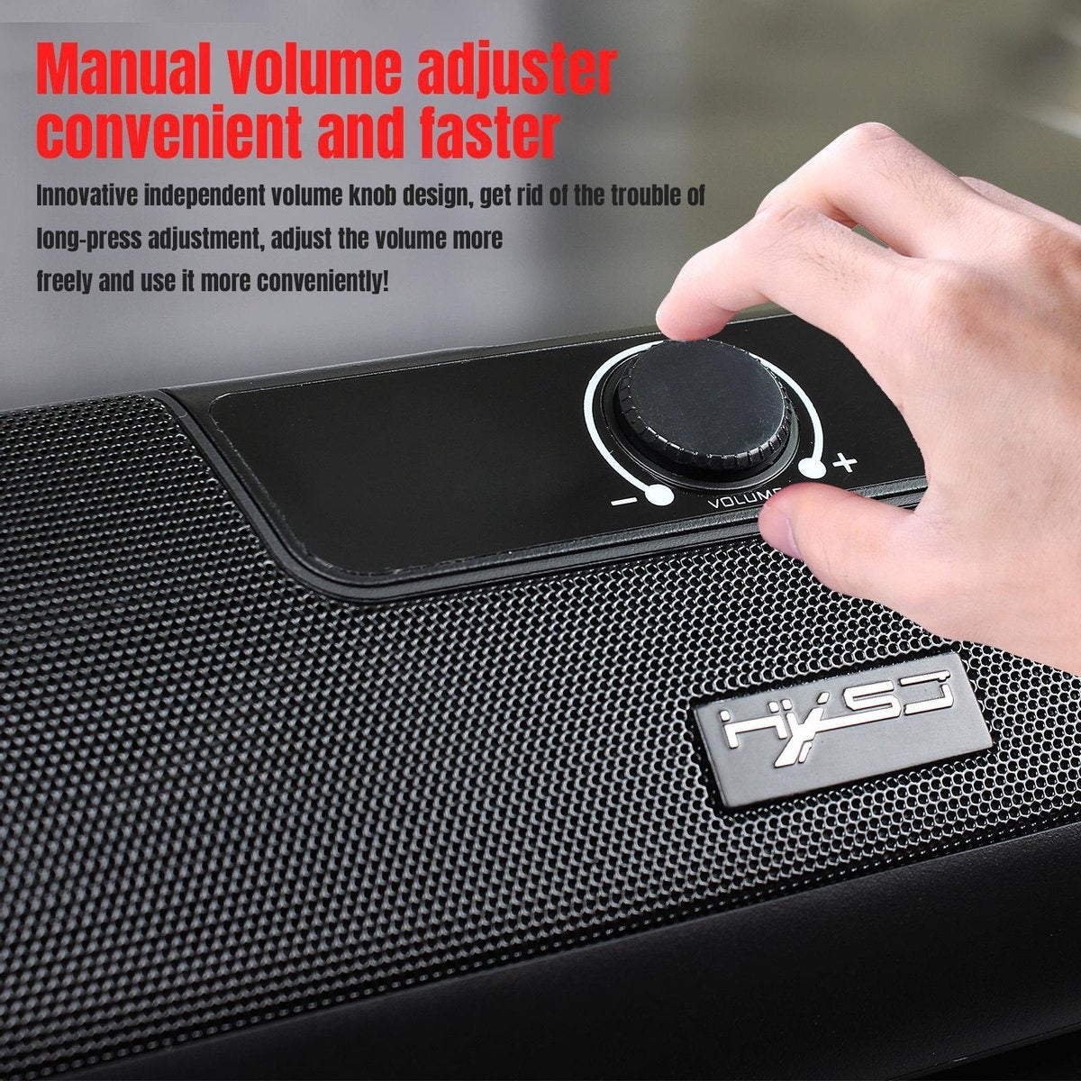 HXSJ Q3 Soundbar PC-Lautsprecher - USB - für Desktop-Computer / Notebooks / Smart-TVs / Projektorgeräte - Schwarz
