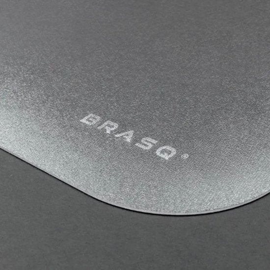 BRASQ Rechteckige Stuhlmatte CM100 - Transparent - 90x120 cm - Hochwertiges PVC - Bodenschutz für harte Böden