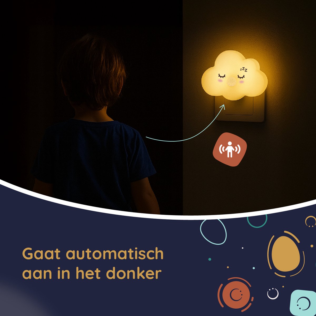Numsy Lumo Babyzimmer-Nachtlicht - Bewegungssensor - 4 Helligkeitsstufen