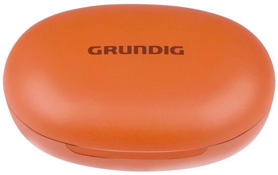 Grundig kabellose Bluetooth-Ohrhörer – kabellose Ohrhörer mit LED-Display und Ladecase – In-Ear-Ohrhörer mit OWS-Technologie und USB-C-Ladegerät – Orange