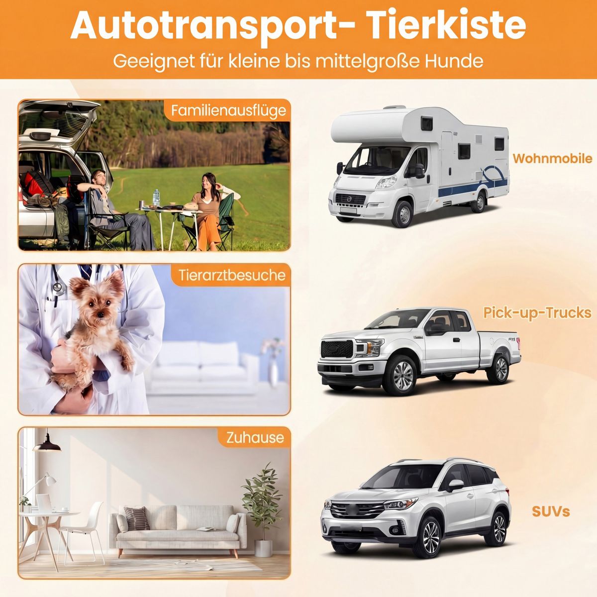 Coast Tiertransportbox – abschließbare Tür – herausnehmbare Trennwand – Aluminium – 69,5 x 54 x 50,5 cm – silber und schwarz