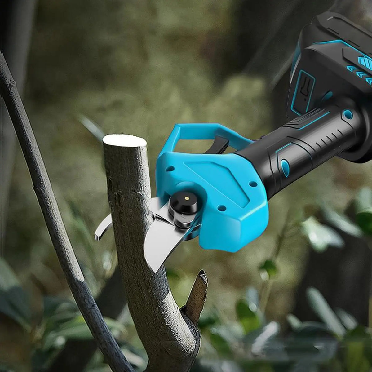 Flora Guard Kabellose elektrische Astschere 35 mm – 2 × 3000-mAh-Akkus – Leistungsstarke Gartenschere für dicke Äste und Bäume