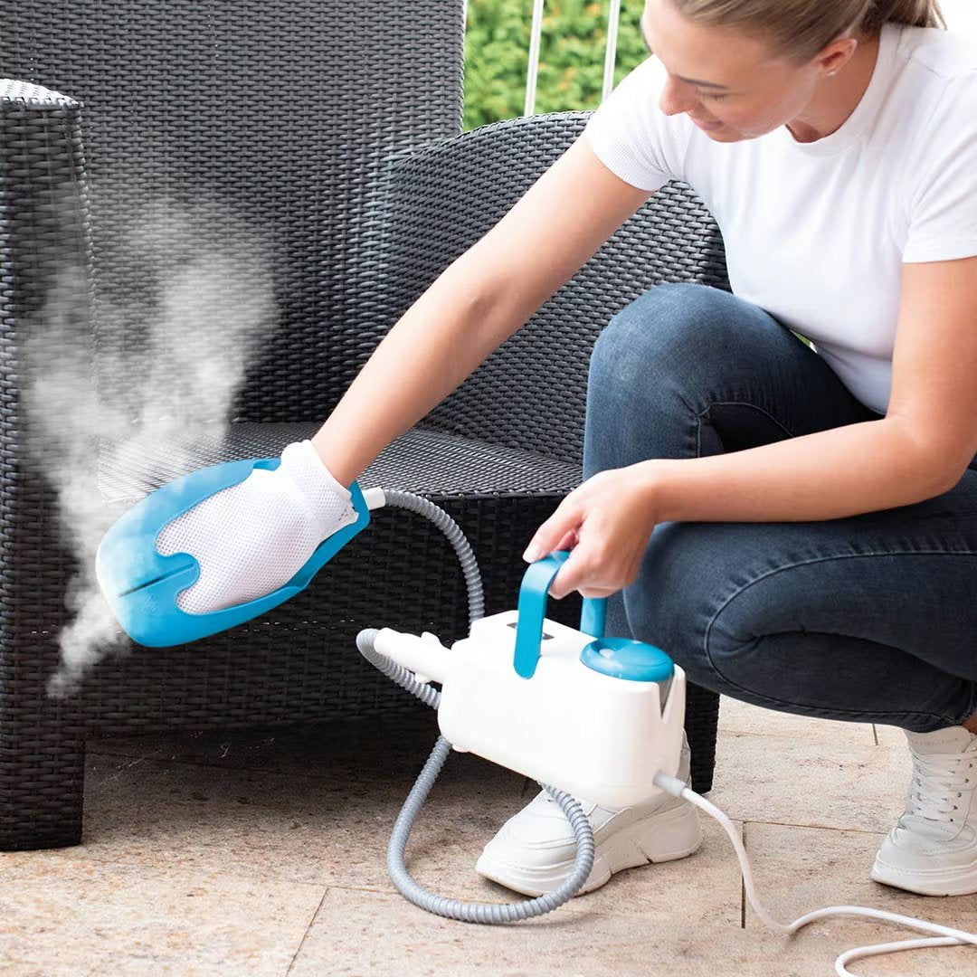 Livington Handdampfreiniger – Ergonomisches Design – Kompakte Bauweise – Chemiefreie Reinigung