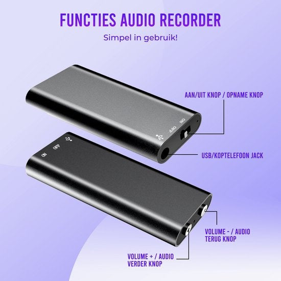 GarpexÂ¬Ã† USB-Abhörgerät - Lauschangriff - Spionage-Recorder - Diktiergerät - Sprache - Großer Speicher - 16GB