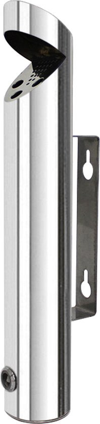 BRASQ Wandaschenbecher Edelstahl Outdoor-Aschenbecher mit 1,7 Liter Fassungsvermögen - Ø7,5x(H)45 cm