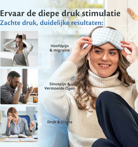 Ella Weighted Schlafmaske - Kühlendem Stoff - Samt - Verstellbar - Blau