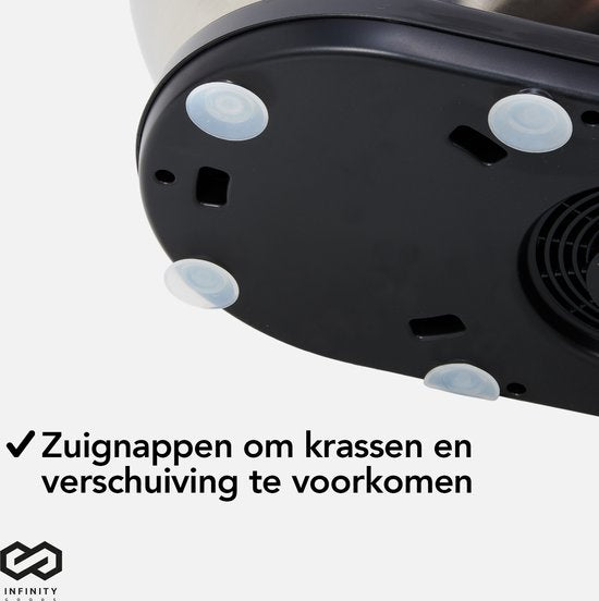 Infinity Goods Küchenmaschine - Küchenmixer - 5L Edelstahl-Rührschüssel - Küchenroboter - Küchenmaschine - Inkl. Zubehör - 1000W - Schwarz