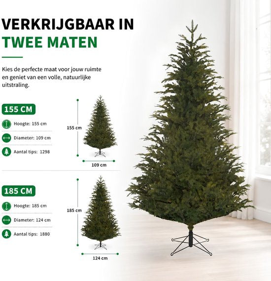 Black Box Trees Frasier Baum – Weihnachtsbaum in natürlicher Form – Weihnachtsdekoration für den Innenbereich – Kunstbaum mit Scharnierkonstruktion – Höhe 185 x Durchmesser 124 cm – Grün