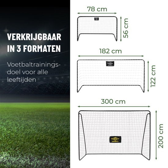 Umbro Fußballtor/Fußballtore Set - 2 Stück - 78 x 45 x 56 cm