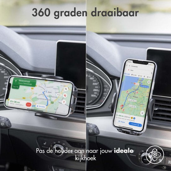 imoshion Telefonhalterung Auto-Belüftung - GSM-Halterung - Autozubehör - Einstellbar - Universal - Carbon - Telefonhalterungen Auto - Schwarz