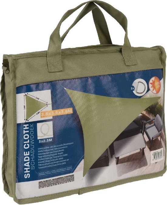 ProGarden-Schattierungsnetz-Dreieck-3,6 x 3,6 x 3,6 m-grün