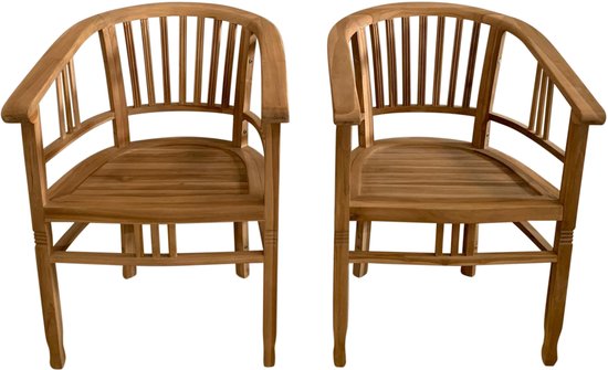 AXI Talia Teak-Gartenstühle – Gartenstühle aus Holz – 2er-Set – 100 % Teakholz – Tragkraft 180 kg – Garten, Terrasse oder Balkon