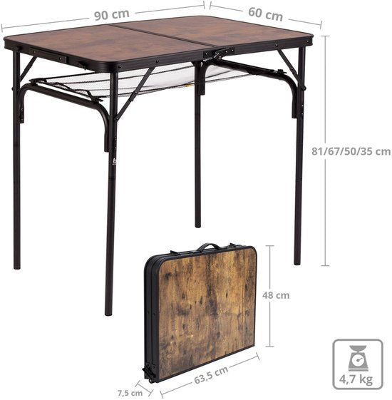 Bo-Camp – Industrial – Tisch – Woodbine – 90 x 60 cm