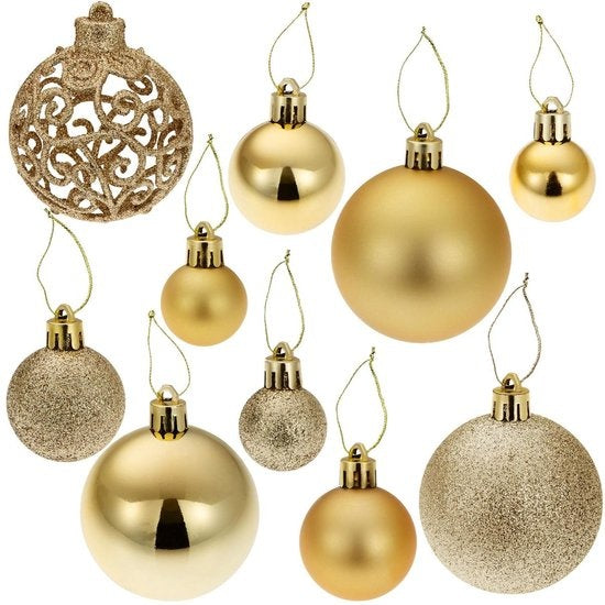 tectake - Satz von 100 Kugeln gold - 403323