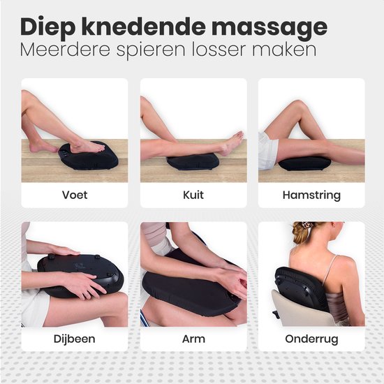 Auronic - Fußmassagegerät - 18 Shiatsu-Massageköpfe - Wärmefunktion - Schwarz