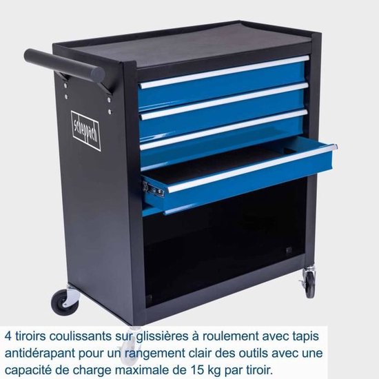 Scheppach – TW1300 – Werkstattwagen – 4 Schubladen – 120 kg